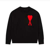 Pulls en tricot tendance pour femmes, motif cœur, décontractés, respirants, avec logo frontal, design unique et à la mode