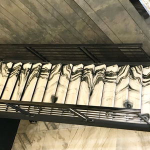 천연 팬더 화이트 대리석 돌 계단 중국어 흑백 대리석 팬더 화이트 대리석 주방 상단 및 바닥 타일 - Product Image 2