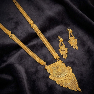 Joyería larga chapada en oro de 14K 18K 24K al por mayor, joyería de diseño tradicional, collares de moda, joyería llena de oro de latón - Product Image 1