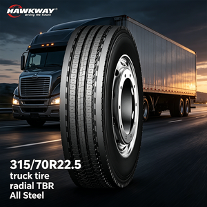 Neumático de Camión HAWKWAY de Alta Calidad 315/70R22.5 315/80R22.5 385/65R22.5, Neumáticos Todoterreno de Fábrica China 24PR para Minería TBR OTR - Product Image 1
