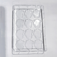 Blister personnalisable formé en plastique PET boîte d'emballage de plateau transparent pour la décoration de Noël bonbons glaçage recyclable