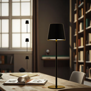 Lampu meja tinggi besi Retro Modern, logam sederhana dapat diisi ulang untuk kamar tidur samping tempat tidur E14 dasar AC ruang baca - Product Image 6