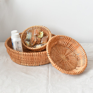 Steamed bun <b>basket</b>, willow woven storage <b>basket</b>, woven <b>basket</b>, fruit snack <b>bread</b> <b>basket</b>, desktop toy storage <b>basket</b>, pure - Product Image 3