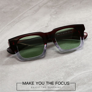 Lunettes de soleil polarisées carrées vintage 2026 personnalisées avec logo, en acétate, pour hommes et femmes, verres TAC UV400 - Product Image 2