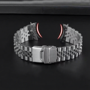 <span class=keywords><strong>Bracelet</strong></span> de montre en acier inoxydable Upro à extrémités courbées avec fermoir double verrouillage pour <span class=keywords><strong>Seiko</strong></span> <span class=keywords><strong>5</strong></span> 20mm 22mm, <span class=keywords><strong>bracelet</strong></span> de remplacement pour montre de plongée Jubilee - Product Image 5