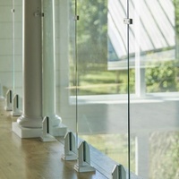 Clôture en verre sans cadre moderne, acier inoxydable 304/316 résistant à la corrosion, pinces pour piscine, rampes d'escalier, balcon, jardin, villa