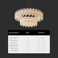 Lustre moderne en cristal suspendu au plafond, luminaire minimaliste de luxe pour salon, luminaire suspendu au-dessus de la table