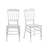 Chaise de banquet empilable en acrylique transparent, design moderne, écologique, étanche, pour extérieur, appartement, villa, mariage