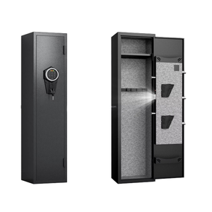 Lemari Besi Senjata Logam Dinding Kavey Grosir dengan Kunci Digital Elektronik H1320xW250xD230mm GKM-132D untuk Penyimpanan Rumah dan Komersial - Product Image 1