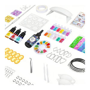 <span class=keywords><strong>Kit</strong></span> de Bijoux DIY en Résine Transparente, Résine UV, Époxy Dur, Lampe LED, Moules en Silicone, Paillettes, Fleurs, Pendentifs, Boucles d'Oreilles, Porte-clés - Product Image 2