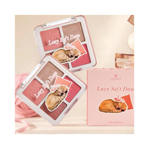 Vente en gros de haute qualité Palette de fards à paupières <span class=keywords><strong>4</strong></span> couleurs carrées Party All Set Palette de fards à paupières <span class=keywords><strong>4</strong></span> couleurs mates multi-usages Palette de fards à paupières doux et paresseux - Product Image 4