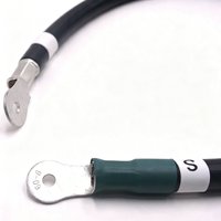Kabel Jumper Baterai Tembaga Berlapis Timah Tugas Berat dengan Terminal Cincin Ganda, Kabel Harness Tahan Suhu Tinggi untuk Solar dan Kelautan