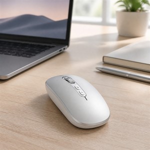 Office Home Travel Wireless <b>Mouse</b> 2.4G Bluetooth Rechargeable Ergonomic <b>Mouse</b> with Nano Receiver for Laptop Desktop - Product Image 4