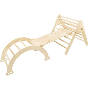 Wholesale Kids Montessori Triangle Frame Indoor Rainbow Wooden Climb Frame Triangle Arch Climbing Triangle Climbing Frame