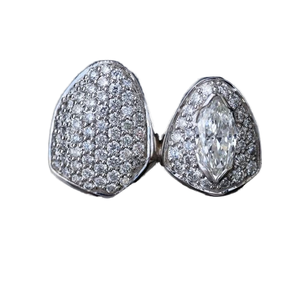 Grillz en Moissanite VVS1 au design élégant, bijoux dentaires, plaqué argent 925, sertissage griffe, taille brillant, unisexe - Product Image 1