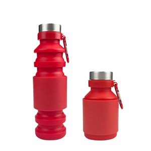 Vente en gros de gobelets à eau en silicone rétractables de grande capacité 550 ml, portables pour les activités de plein air, gobelets de voyage pliables, gobelets de sport - Product Image 2