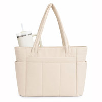 Sac fourre-tout matelassé Wandering Nature avec porte-gobelet isotherme, compartiment rembourré pour ordinateur portable et pochette pour trolley, idéal pour infirmières, femmes, voyages et travail