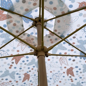 Fantastique luxe crochet patio parapluie en bois glands en coton faits à la main 2.5M <span class=keywords><strong>parasol</strong></span> cordes en macramé parapluie ouvert avec frange - Product Image 2