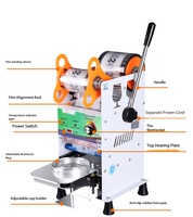 Scelleuse semi-automatique manuelle pour gobelets en plastique 90/95 mm – Machine de thermoscellage multifonctionnelle haute productivité pour boissons et bubble tea