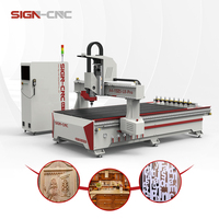 Máquina CNC de Cambio Automático de Herramientas, Compatible con Componentes Schneider Electric, Software ArtCAM, Máquina de Carpintería de Alta Precisión