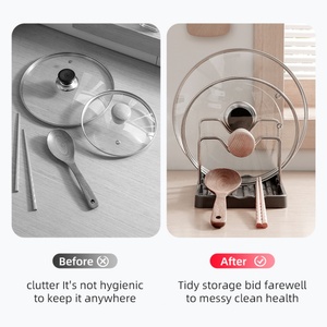 Organizador Multifuncional de Cocina para Tablas de Cortar, Cucharas, Utensilios, Espátulas de Plástico, Cucharas para Arroz, Soporte para Tapas de Ollas - Product Image 4