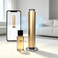 Diffuseur d'arômes intelligent de luxe en métal écologique 100 ml sans eau, à huile essentielle, éclairage LED, chargement par batterie Type-C, pour table, hôtel