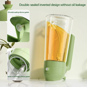 زجاجة بخاخ زيت زيتون زجاجية فاخرة 2 في 1 بسعة 470 مل، موزع زيت ورذاذ للطبخ - Product Image 4