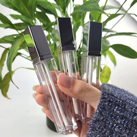 Contenant Carré Vide de 5,5 ml pour Lipgloss Liquide, Fabrication de Tubes d'Huile à Lèvres Transparents sur Mesure pour Marque Privée
