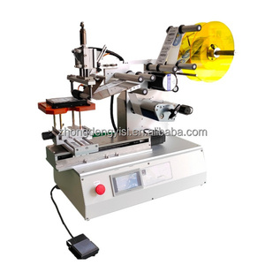 Tabletop Small Semi Auto Labeling Machine Logo <b>Sticker</b> Perfume Cosmetic Box Wine Beverage Round Flat Square <b>Glass</b> Bottles - Product Image 4