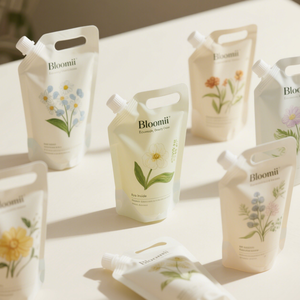 Bolsa de Caño reciclable personalizada, bolsas para apretar a prueba de humedad, bolsas de caño de plástico con ventana para bolsa de champú - Product Image 1