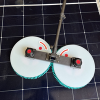 Brosse rotative à double tête pour nettoyage photovoltaïque, brosse ronde, brosse à disque, brosse de nettoyage pour panneaux solaires