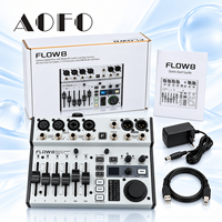 Console de mixage numérique portable FLOW8, interface audio USB, 2 processeurs d'effets intégrés, contrôle via application Bluetooth pour scène et podcast