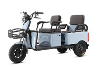 Nouveau modèle 2026, Vélo tricycle électrique biplace 800W pour passagers, à carrosserie ouverte, pour personnes âgées, type taxi, Meilleures ventes, Direct usine