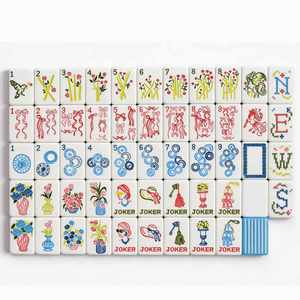 Vintage Retro American <b>Mahjong</b> <b>Set</b> Antique Carved Tiles Collectible Value Table Game for Game Enthusiasts - Product Image 5