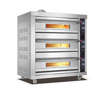 Four à vapeur commercial YMD, neuf, 220V, 3 niveaux, 6 plateaux, portable, contrôle numérique, machine de boulangerie automatique pour la cuisson