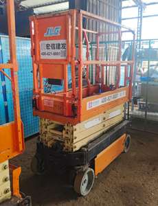 Plataforma de trabajo aéreo eléctrica JLG 1932R de 6m usada, elevadores de tijera con motor de bomba de caja de cambios central, rodamiento de motor, venta de segunda mano - Product Image 4