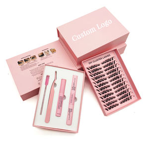 ソフトふわふわフェイクミンクDIYクラスターラッシュキット卸売ラッシュクラスタープライベートラベルボックス付き - Product Image 1