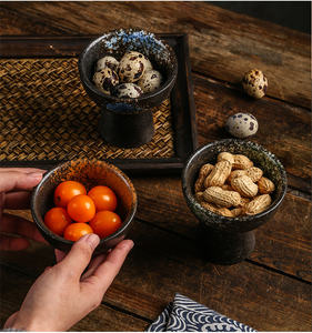 Ciotola per Gelato in Ceramica Harmony High Feet, Ciotola per Budino, Ciotole Spesse per Zuppa, Stoviglie Speciali per Ristoranti - Product Image 4