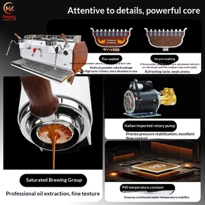 Commercial Double-Head Semi-Automatic Italian Coffee Machine with Rotating Four-Hole Nozzle Factory Direct Customizable - Product Image 4