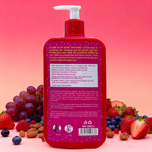 NUOVA LOZIONE SCHIARENTE BLOOM GLUTA BERRY Anti-Età Anti-Rughe per Macchie Scure e Lentiggini con Glutatione, Collagene e Vitamina C per il Corpo - Product Image 6