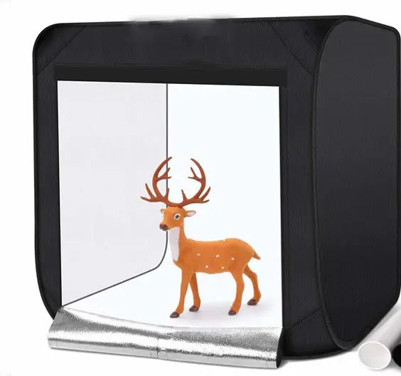 CPYP Light Box 60*60CM Folding LED Lightbox Studio Photo box With 3 Colors Background For Jewelry Toy Accessories Photography