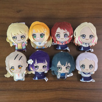8 Styles de Poupées en Peluche et Porte-clés Anime Japonais Saki Hanami Temari Tsukimura, Pendentifs Souples de Dessin Animé pour Sac à Dos, Jouet Cadeau