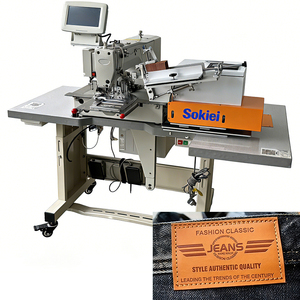 Machine à coudre automatique programmable à lit plat pour étiquettes en jean et cuir, avec point noué et aiguille simple pour la couture de vêtements - Product Image 2
