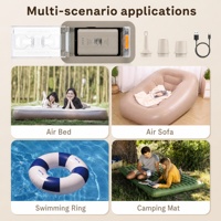 Mini pompe à air électrique portable pour gonflage et dégonflage, pompe intégrée pour lit et transat gonflables