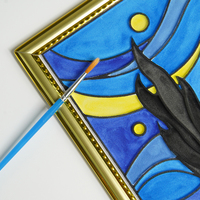 Nuevo producto, cree su propio arte de terciopelo 3D, juegos de Arte de dibujo DIY, marco de lienzo de pintura con juego de pintura acrílica