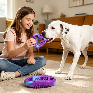 Juguetes Dispensadores de Golosinas para Perros de TPR Ecológicos, Lindos Juguetes de Dibujos Animados Antidestrucción, Alivio de la <span class=keywords><strong>Ansiedad</strong></span>, Rompecabezas Duradero para Masticar y Limpiar los Dientes - Product Image 3
