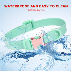 Wholesale Personalized Logo Strong Heavy Duty Adjustable Waterproof Rubber PVC Coated Fashion <b>Dog</b> Collar <b>Tag</b> - Product Image 4