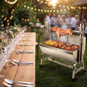 Asador de carbón de acero inoxidable <span class=keywords><strong>para</strong></span> cerdos y corderos, asador giratorio, parrilla de carbón <span class=keywords><strong>para</strong></span> cerdos - Product Image 3