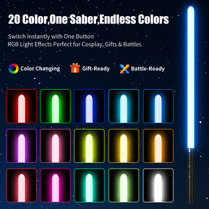SMTSD Saber RGB Neopixel, <span class=keywords><strong>Sable</strong></span> de Luz Recargable con Textura Metálica y Luces Intermitentes al Impactar, para Pistola de Juguete - Product Image 3