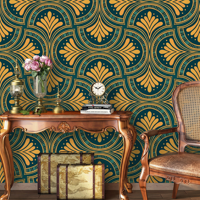 Papier peint floral autocollant, imperméable, pour crédence de cuisine et salle de bain